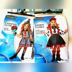 Spirit Carnival Cutie and Kreepy Klown Kids Costumes Bundle 💙💕❤🖤